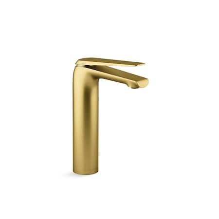 Kohler Avid Tall Single-Hdl Faucet, 1.0Gpm Vibrant Brushed Moderne Brass 97347-4K-2MB